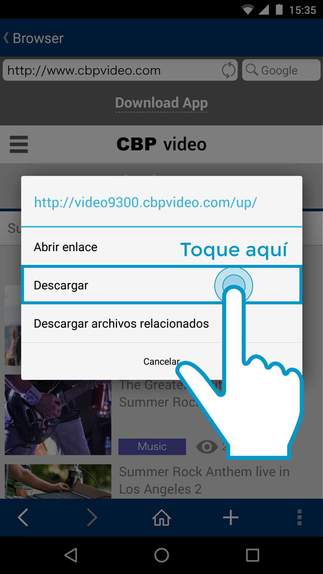 tap 'download'.