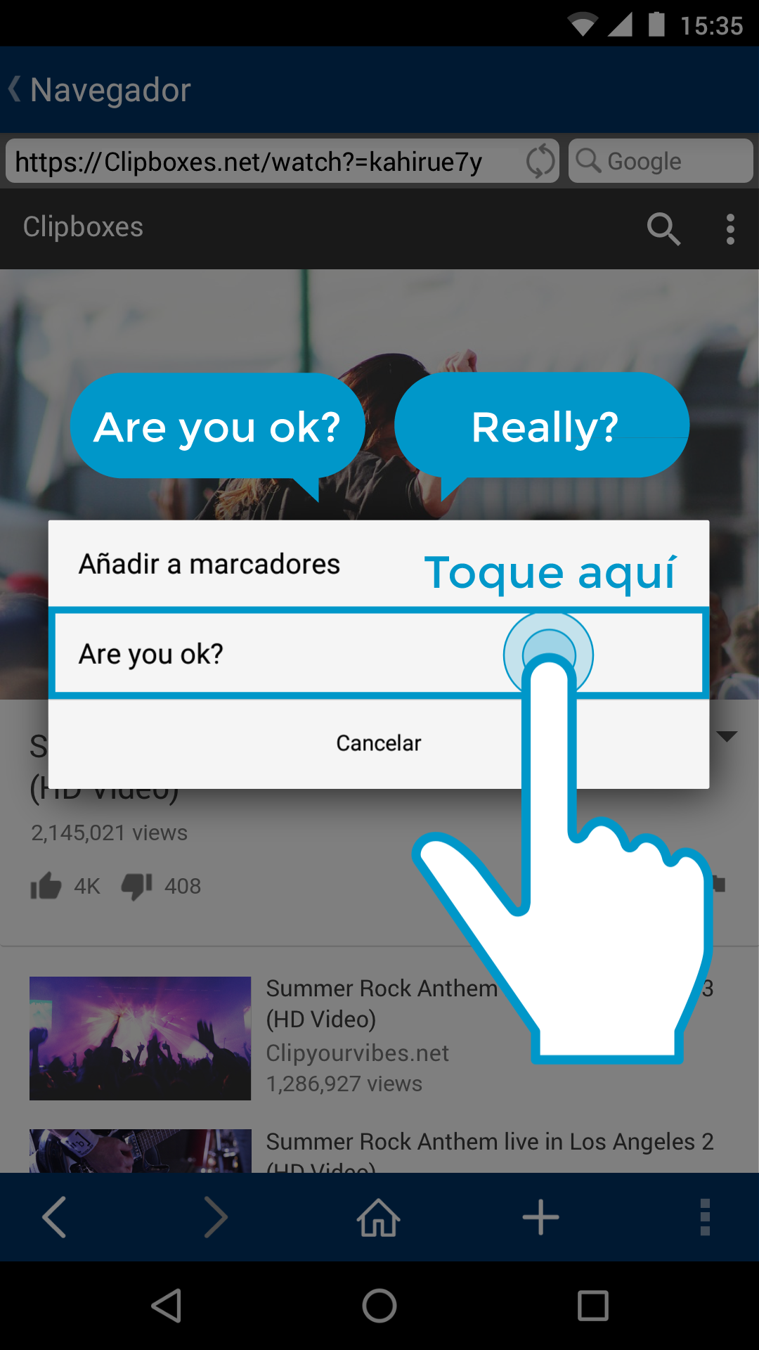 tap 'Really?'.